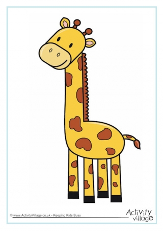 giraffe outline printable