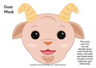 Goat Mask Printable