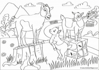 three billy goats gruff coloring pages