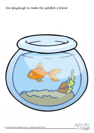 Goldfish Bowl Playdough Mat