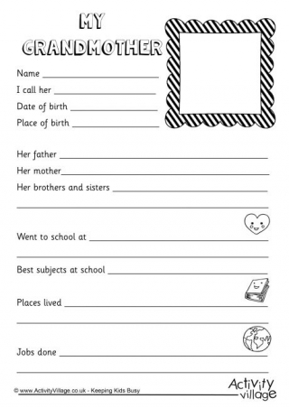 Grandmother Worksheet 2