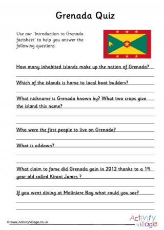 Grenada Quiz Questions with Answers, Island of Spice Quiz.