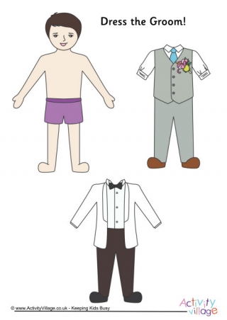 Bride and cheap groom paper dolls