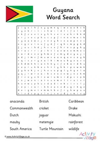 Guyana Word Search