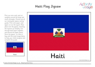 Haiti Flag Colouring Page