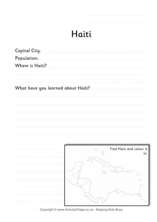 Haiti Worksheet