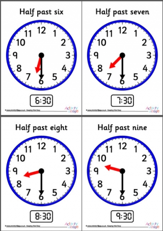 telling time posters