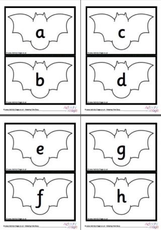 Halloween Bat Alphabet Cards