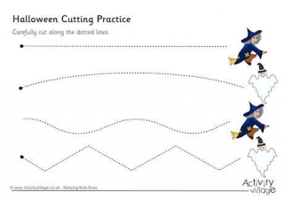 Halloween Scissor & Paste Skills for Kids