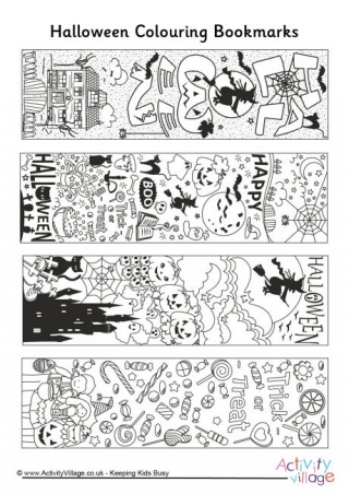 Day Of The Dead Colouring Bookmarks