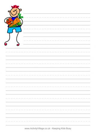 Harvest Vegetables Writing Paper