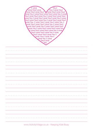 Free Printable Love Letter Writing Paper