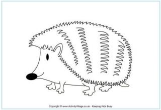 Hedgehog Colouring Page For Kids