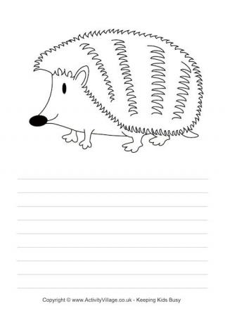 Hedgehog Writing Paper