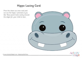 Hippo Lacing Card 2