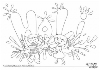 Markets on Holi coloring printable page for kids