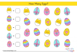 Easter Counting Worksheets