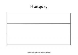 Hungary Flag Colouring Page