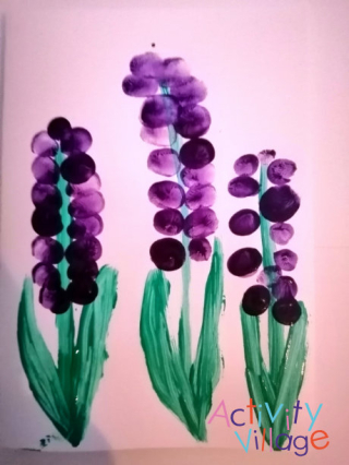 Hyacinth Thumbprint Paintings