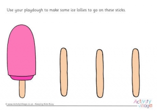 Ice Lollies Playdough Mat