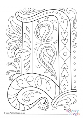 fancy letter o coloring pages