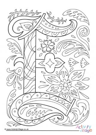 medieval letter coloring pages