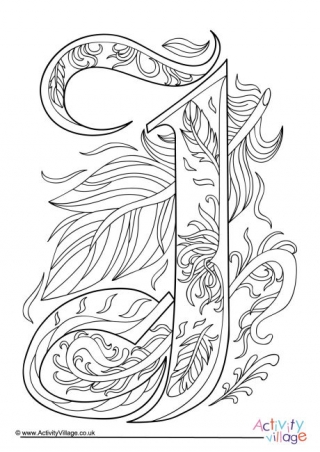 Illuminated Alphabet Colouring Pages