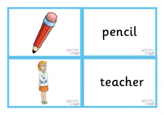 In the Classroom Vocabulary Matching Cards