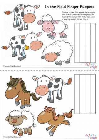 farm animal finger puppets printable