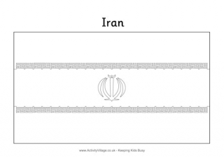 Iran Colouring Flag