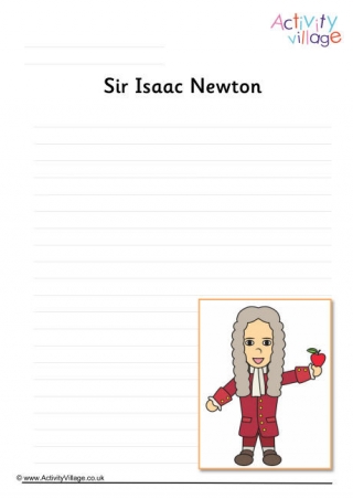 Isaac Newton Writing Page