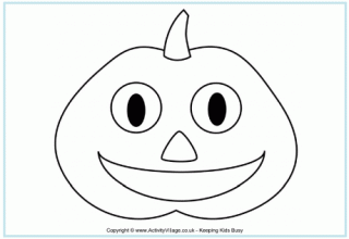 Jack o' Lantern colouring page, Pumpkin Colouring Page