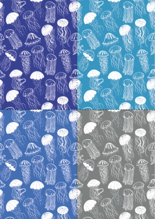 Jellyfish Scrapbook Paper