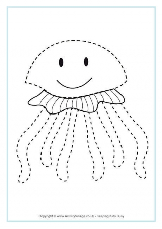 sea creature tracing pages