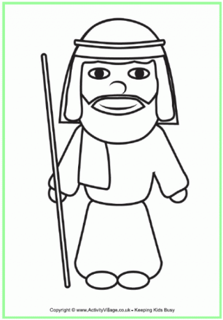 mary jesus and joseph coloring pages