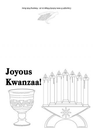 Joyous Kwanzaa Colouring Card