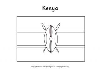 Kenya Flag Printables for Kids