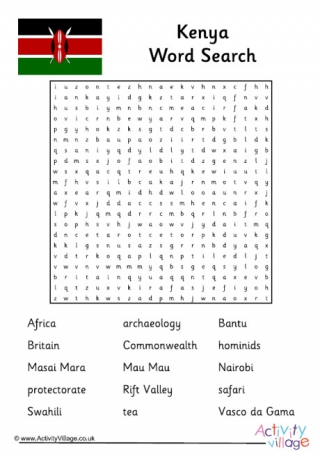 Kenya Word Search