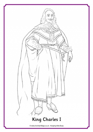 King Charles I Colouring Page