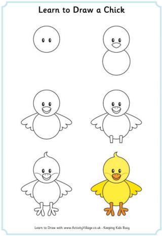 how to draw a duck step by step