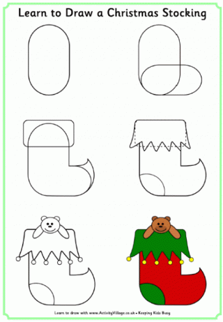 how to draw christmas stuff for kids