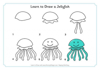 how to draw sea animals easy