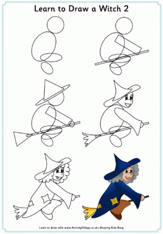 learn to draw a witch 2