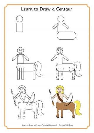 centaur drawing tutorial