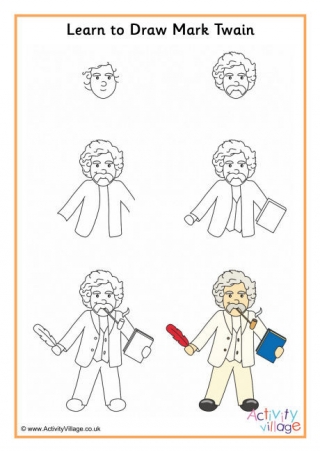 Learn To Draw Mark Twain