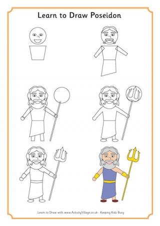 Learn to Draw Poseidon