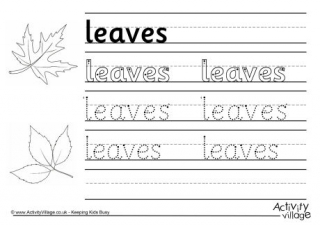 Autumn Handwriting Worksheet