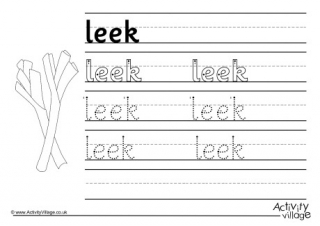 Leek Handwriting Worksheet