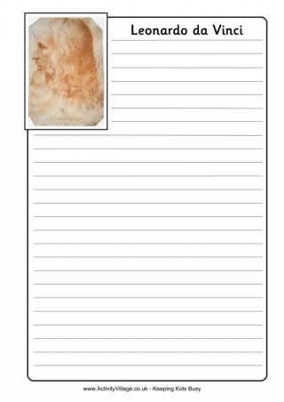 Leonardo da Vinci Notebooking Page