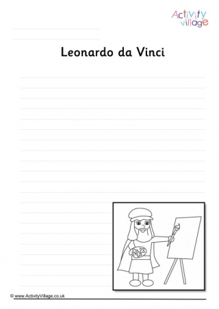 Leonardo da Vinci Writing Page